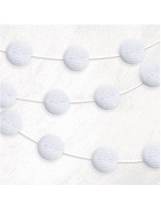 Grinalda Mini Bolas Papel Branco